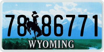 WY license plate 7886771