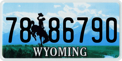 WY license plate 7886790