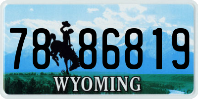 WY license plate 7886819