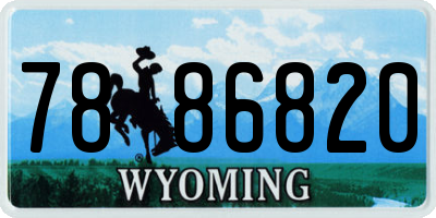 WY license plate 7886820
