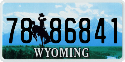 WY license plate 7886841