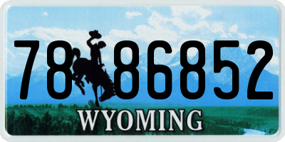 WY license plate 7886852