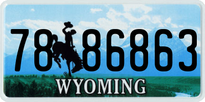 WY license plate 7886863