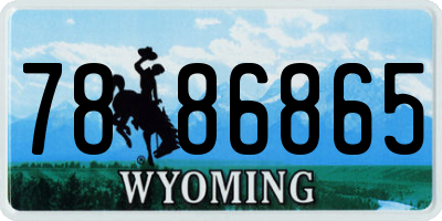 WY license plate 7886865