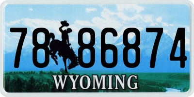 WY license plate 7886874