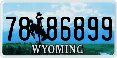 WY license plate 7886899