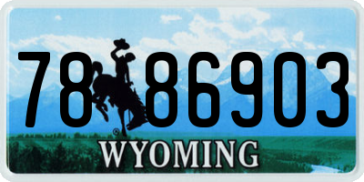 WY license plate 7886903