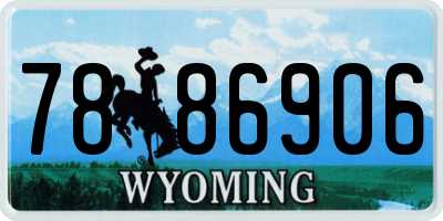 WY license plate 7886906