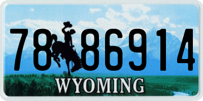 WY license plate 7886914
