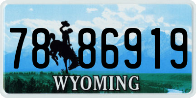 WY license plate 7886919