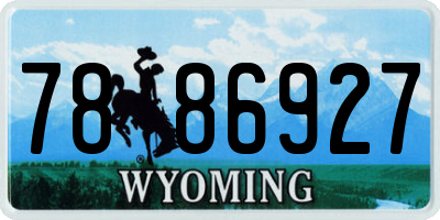 WY license plate 7886927