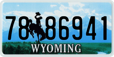 WY license plate 7886941