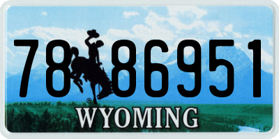 WY license plate 7886951