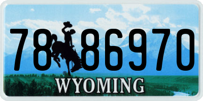 WY license plate 7886970