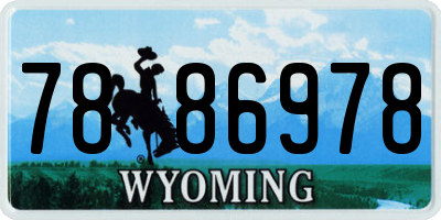 WY license plate 7886978
