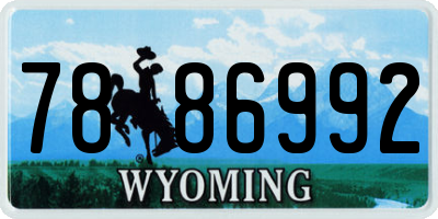 WY license plate 7886992