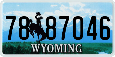 WY license plate 7887046