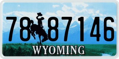 WY license plate 7887146