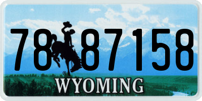 WY license plate 7887158