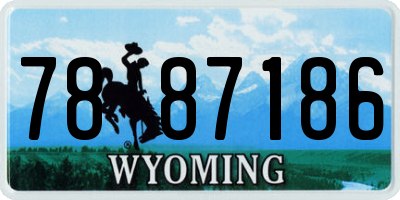 WY license plate 7887186