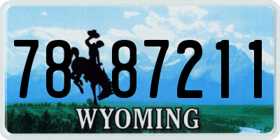 WY license plate 7887211
