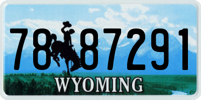 WY license plate 7887291