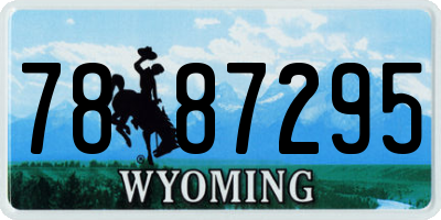 WY license plate 7887295