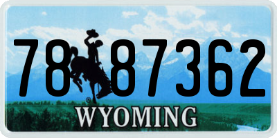 WY license plate 7887362