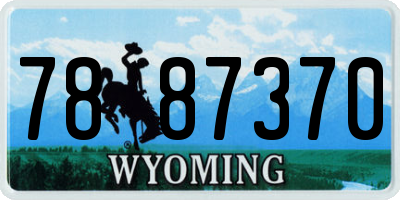 WY license plate 7887370