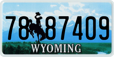 WY license plate 7887409