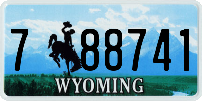 WY license plate 788741