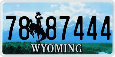 WY license plate 7887444