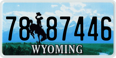 WY license plate 7887446