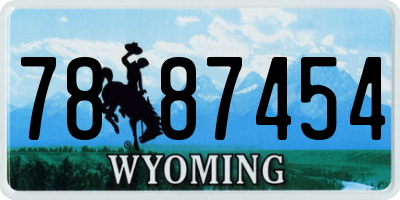 WY license plate 7887454