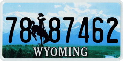 WY license plate 7887462