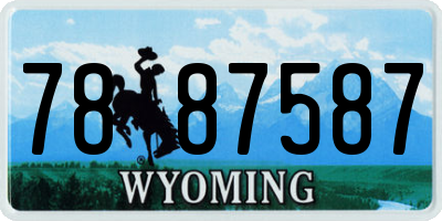 WY license plate 7887587