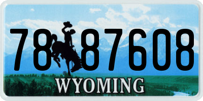 WY license plate 7887608