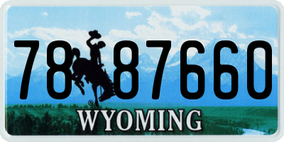 WY license plate 7887660