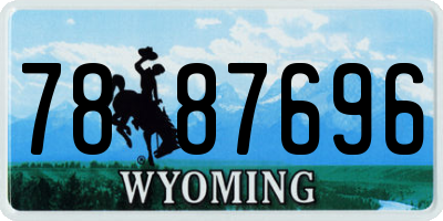 WY license plate 7887696
