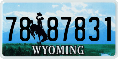 WY license plate 7887831