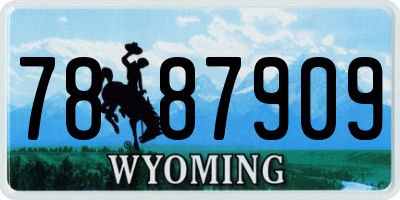 WY license plate 7887909