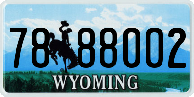 WY license plate 7888002