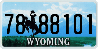 WY license plate 7888101