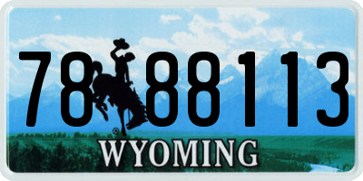 WY license plate 7888113