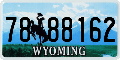 WY license plate 7888162