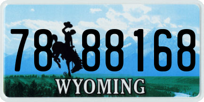 WY license plate 7888168