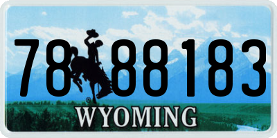 WY license plate 7888183