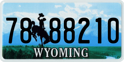 WY license plate 7888210