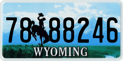 WY license plate 7888246