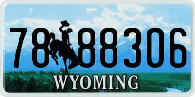 WY license plate 7888306